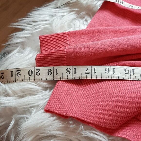 MODA INTERNATIONAL Woman's FushaPink Silk Carnigan Sweater XL - Picture 10 of 10